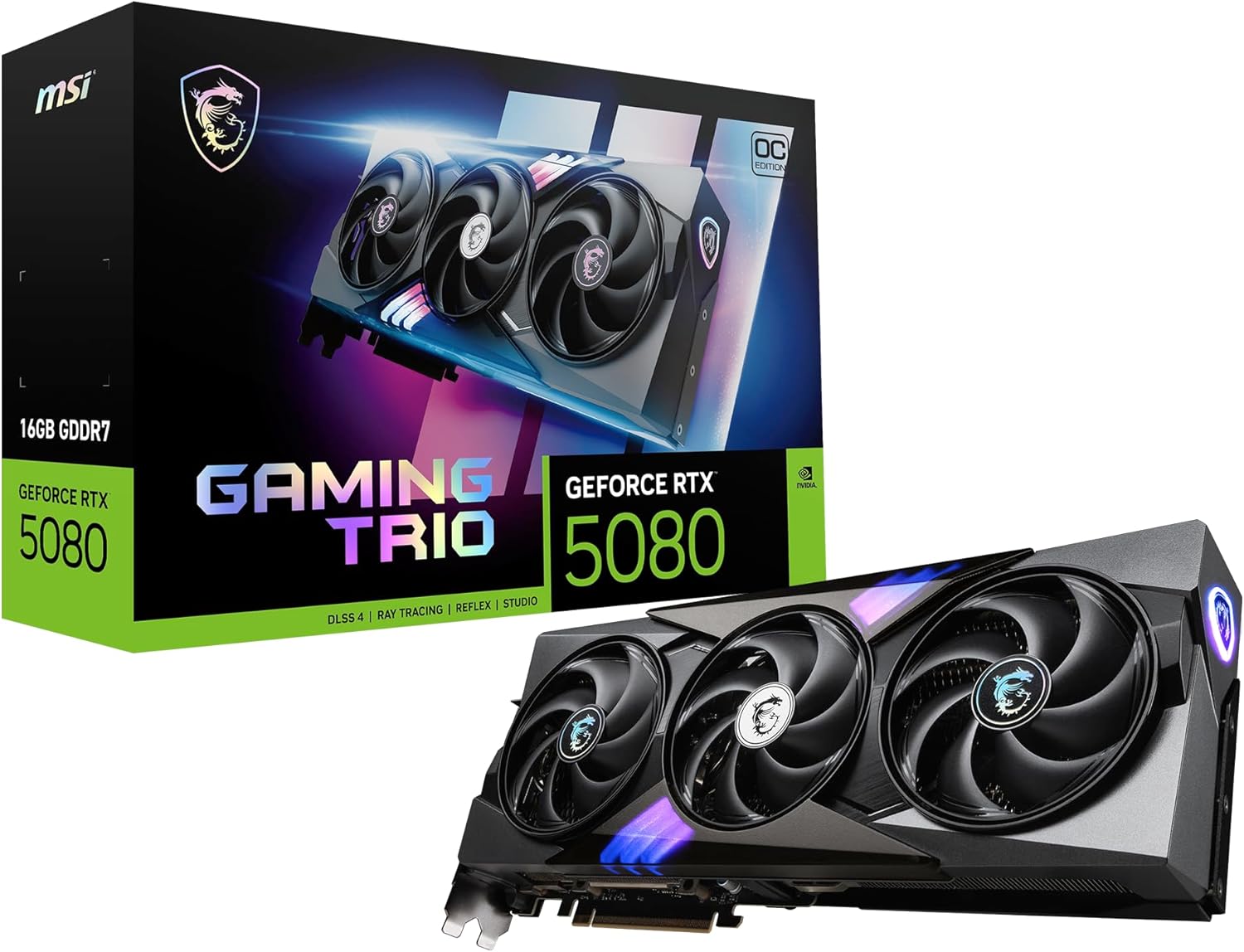 MSI Gaming RTX 5080 16G Gaming Trio OC Graphics Card